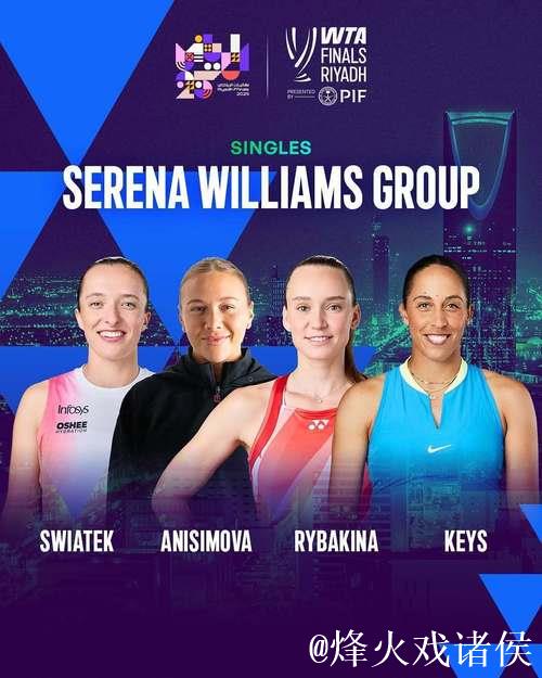 WTA年终总决赛分组出炉 萨巴伦卡与卫冕冠军高芙同组